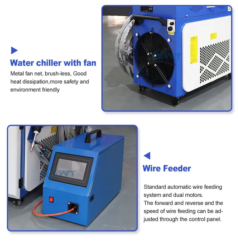 Профессиональная волоконно-лазерная сварочная машина 1500W 4