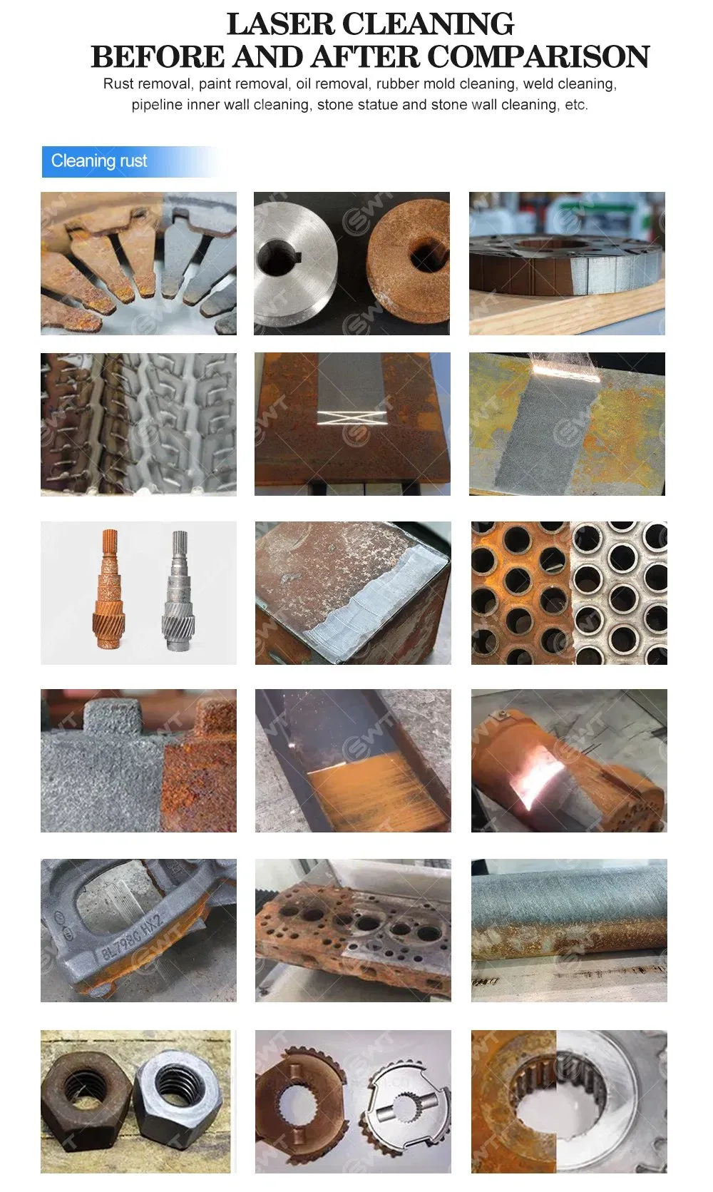 Профессиональный лазерный очиститель для удаления краски и ржавчины с металла 6