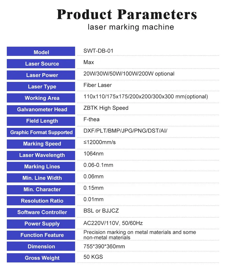 Профессиональный лазерный маркировочный станок 10-100W 4