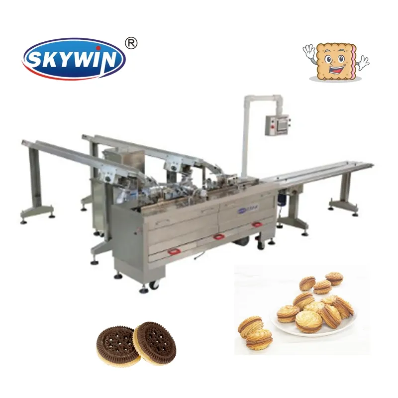 Автоматическая машина для производства песочного печенья с кремом и шоколадом 3