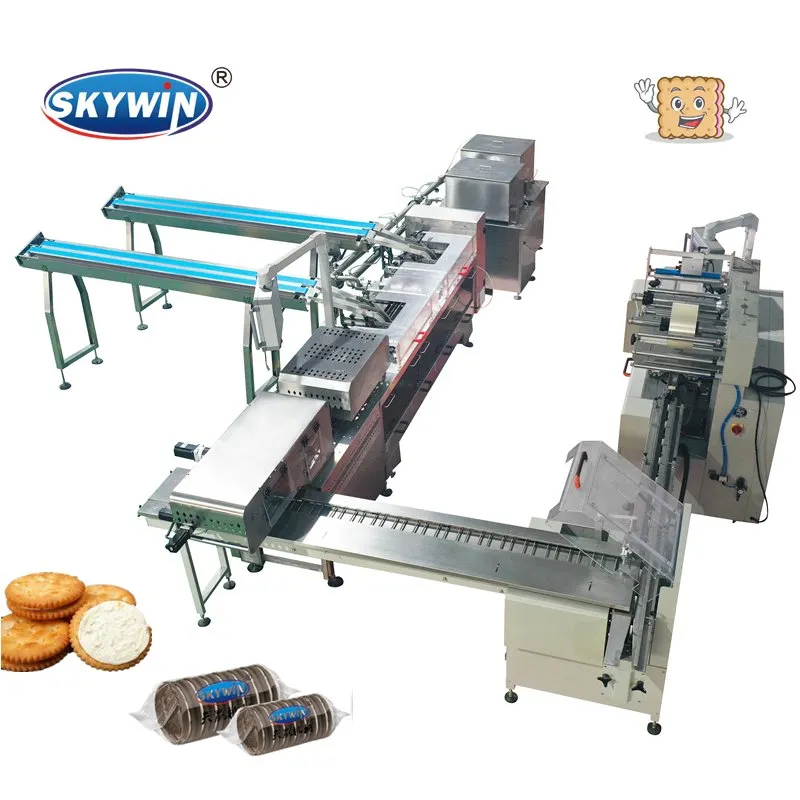 Автоматическая машина для производства песочного печенья с кремом и шоколадом 4