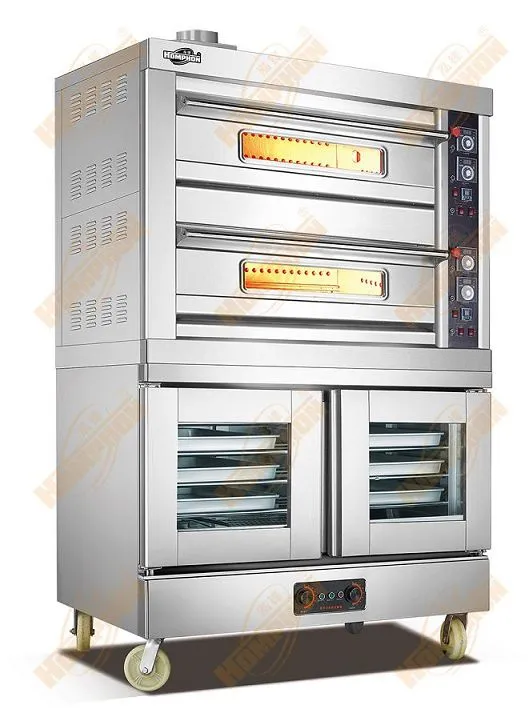 Профессиональная печь 2 дека Proofer 4 плиты с газовой плитой (204QF)