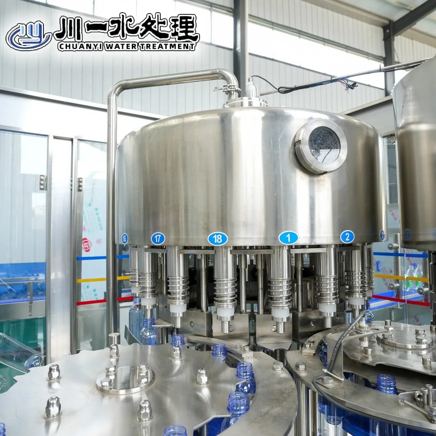 Автоматическая линия розлива бутылок с водой CY8-8-3 5