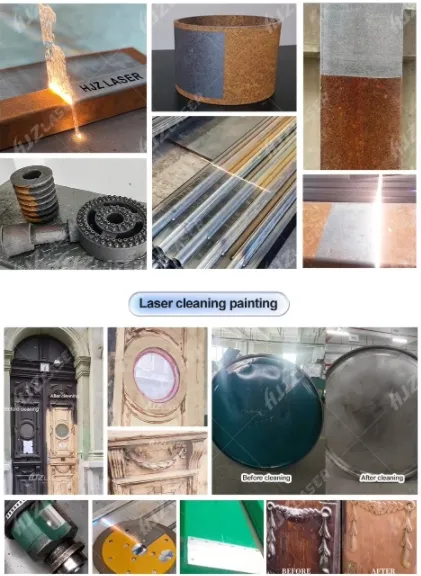 Профессиональная лазерная очистка 300W/500W для удаления краски с дерева и колесных дисков 6