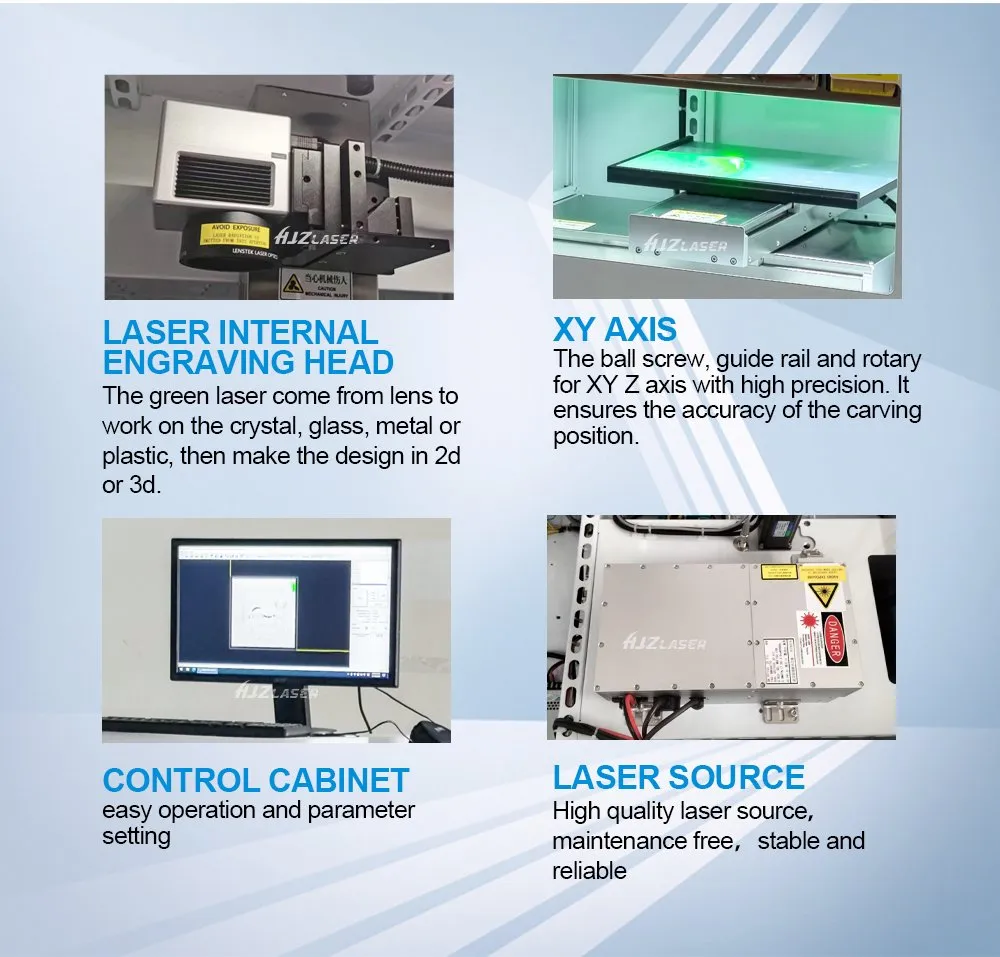 Профессиональная 3D лазерная машина для гравировки кристаллов 4
