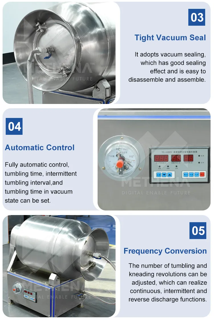 Профессиональная машина для маринования мяса с вакуумным маринатором 6