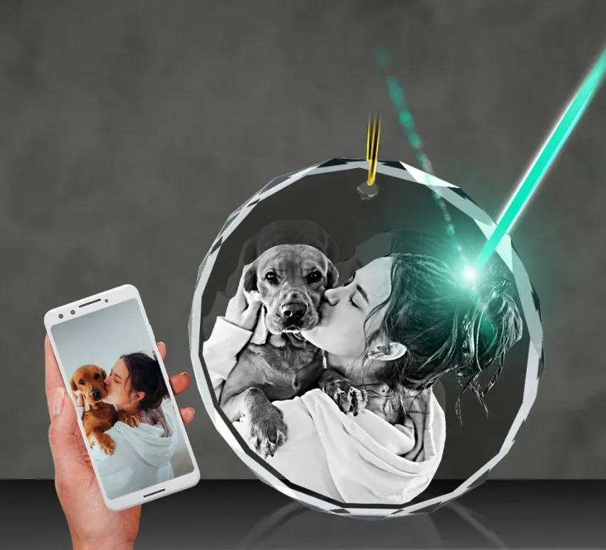 Малый мини настольный закрытый УФ 3D Фото кристалл стекло акрил внутренний лазерный гравировальный принтер машина 3