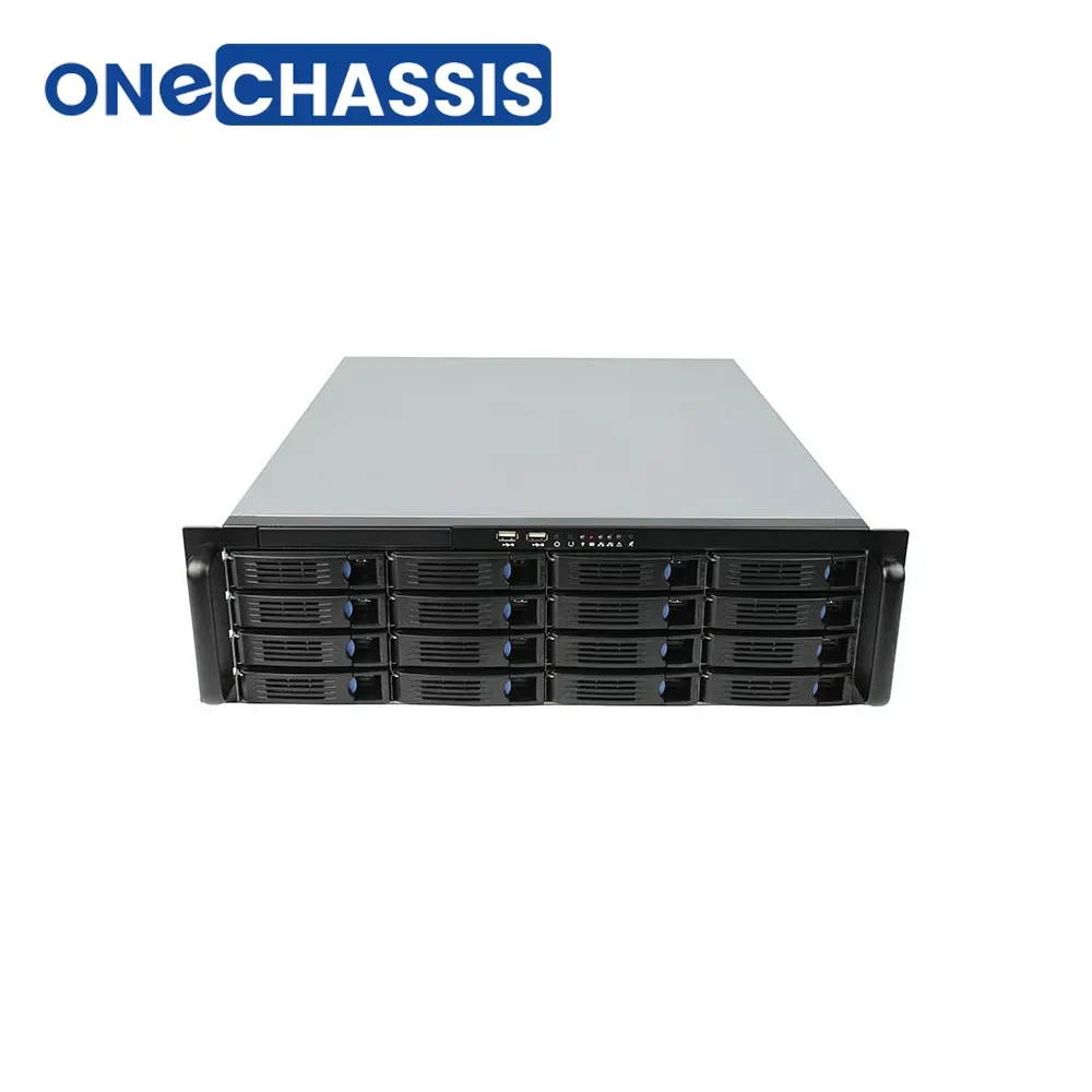 8-слотовый 16-дисковый серверный корпус OEM 3U 19-дюймовый стойковый промышленный с высокой ёмкостью