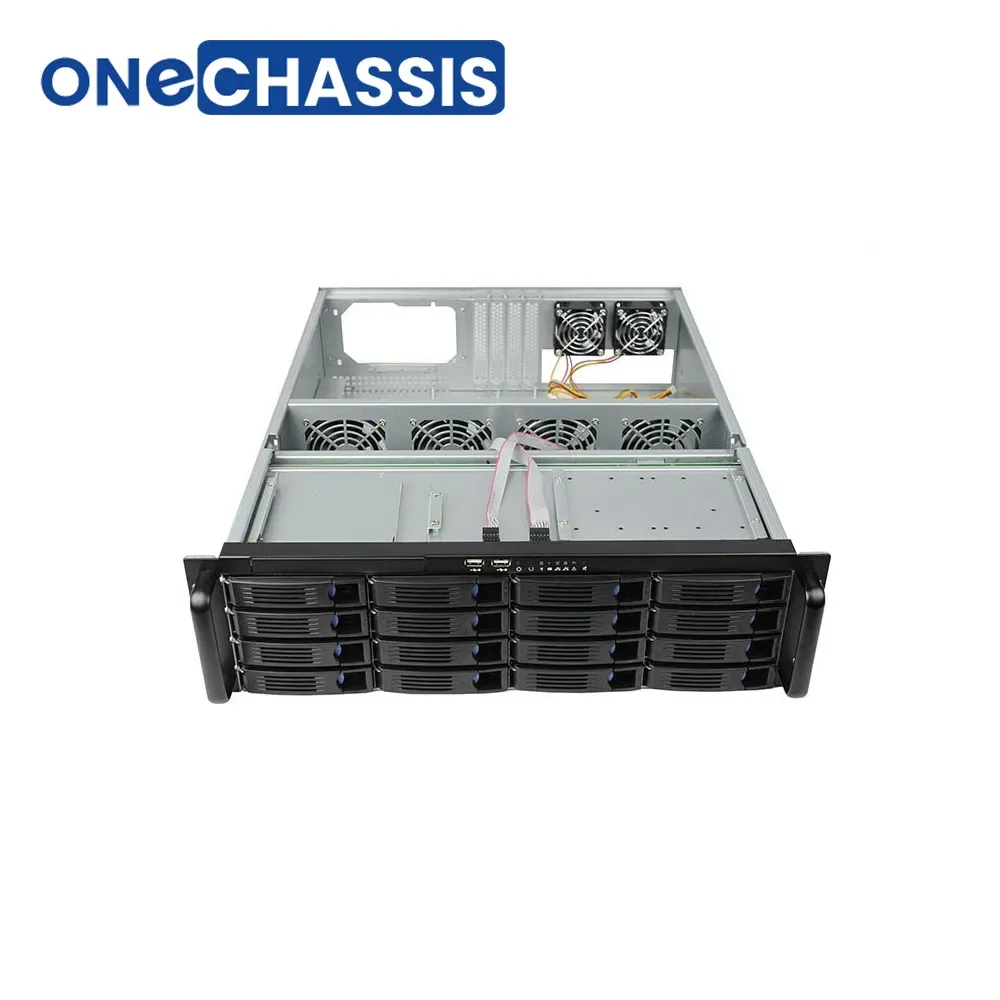 8-слотовый 16-дисковый серверный корпус OEM 3U 19-дюймовый стойковый промышленный с высокой ёмкостью 2