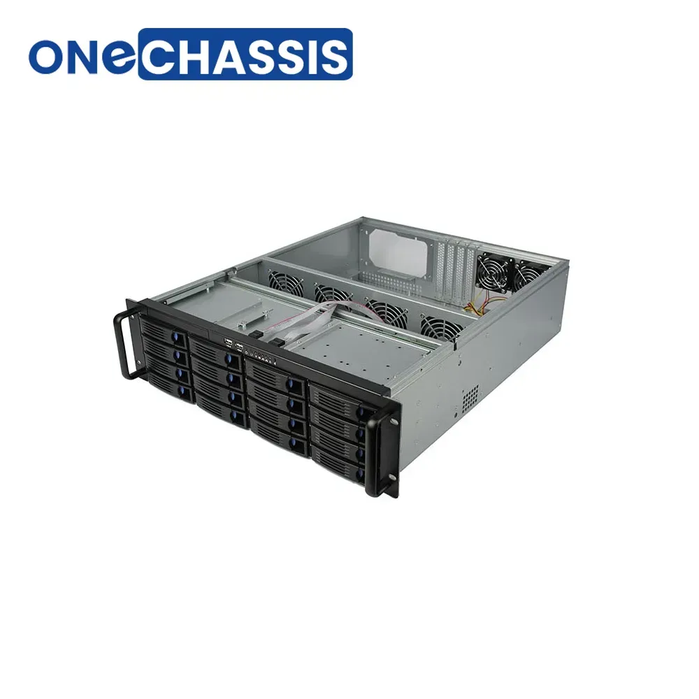 8-слотовый 16-дисковый серверный корпус OEM 3U 19-дюймовый стойковый промышленный с высокой ёмкостью 5