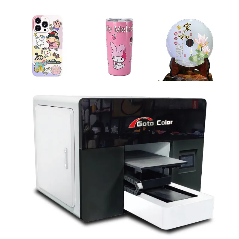 Профессиональный струйный УФ-принтер A3 для печати на ручках, гольф-мячах, ПВХ-картах