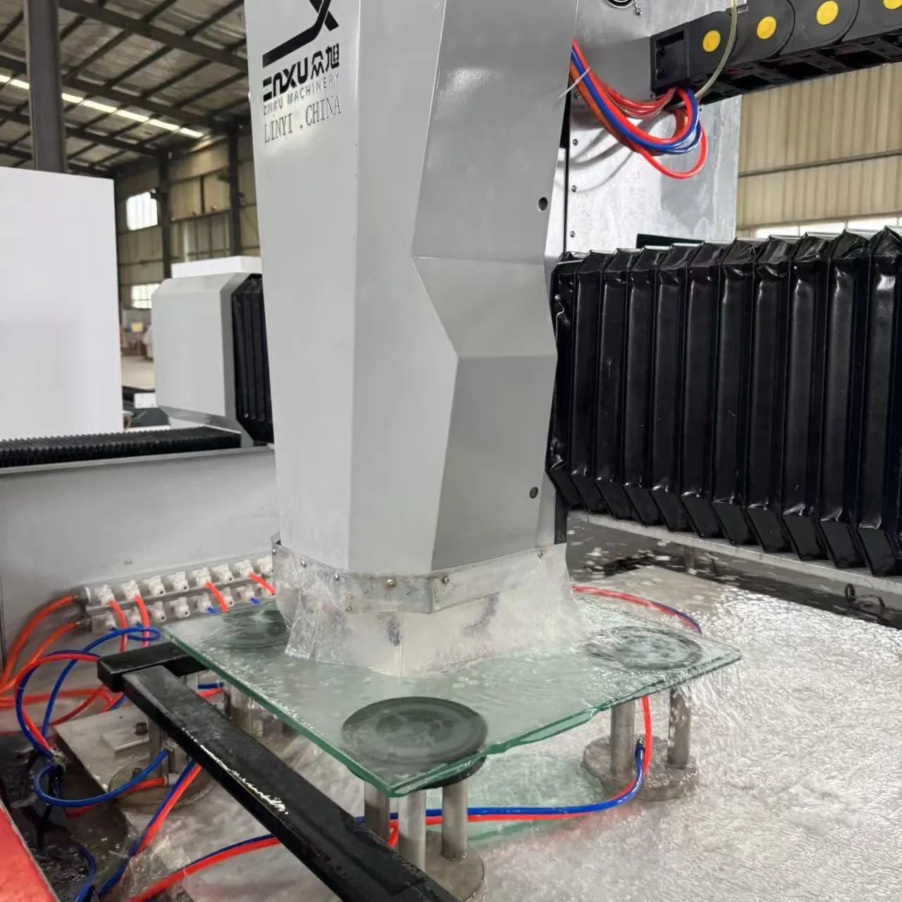 Цифровая ЧПУ машина для шлифовки стекла с двойной кромкой 4