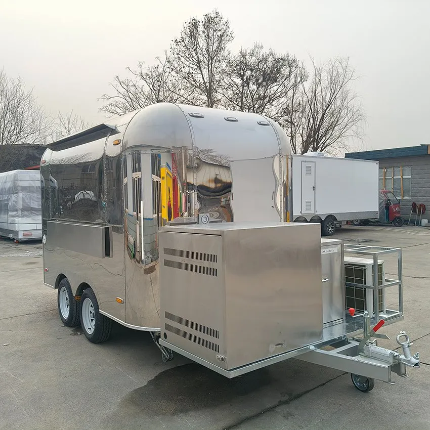 Кофейный трейлер Airstream, изготовленный на заказ, бар с бургерами, картофелем фри и мороженым 4