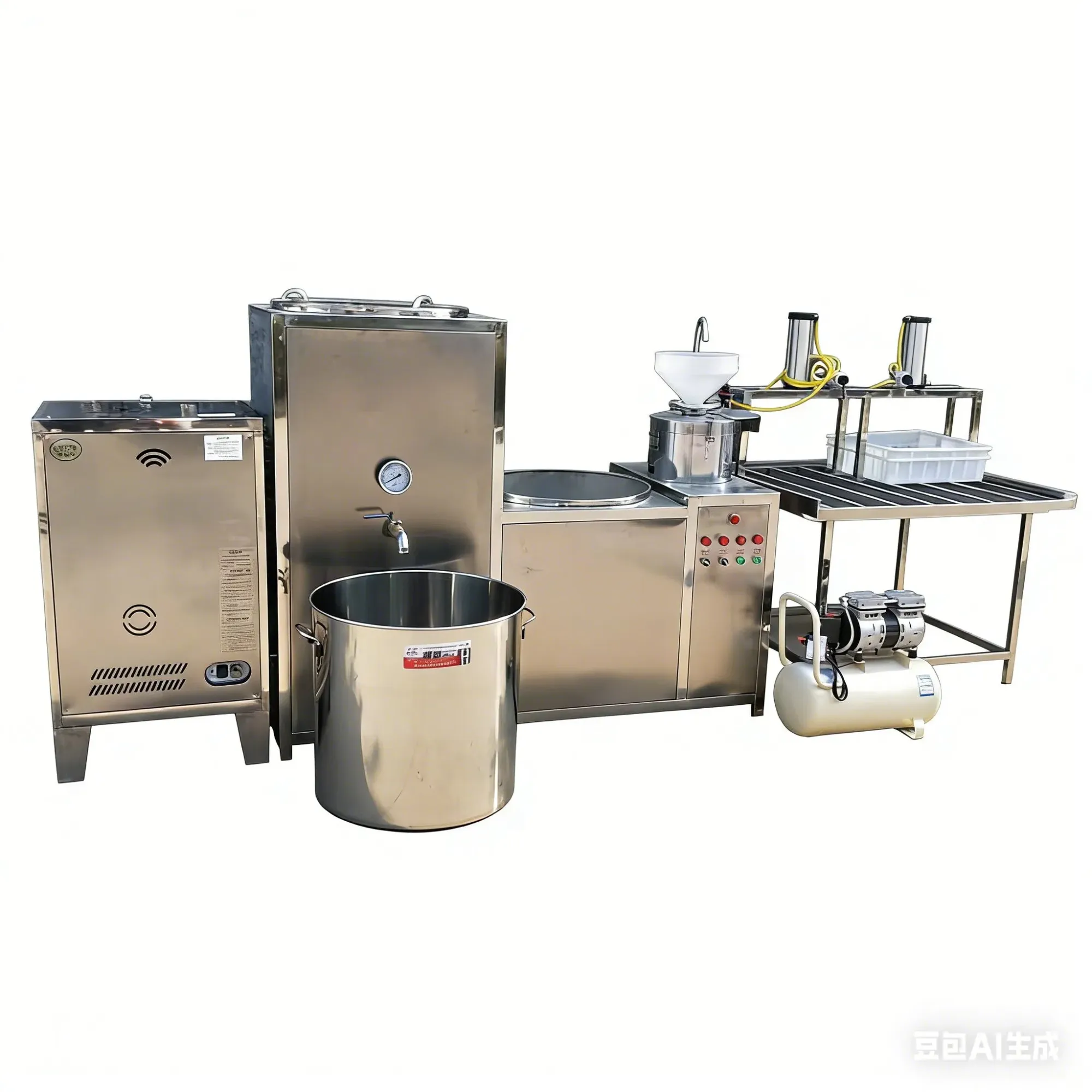 Машина для измельчения, приготовления и прессования тофу в одном устройстве