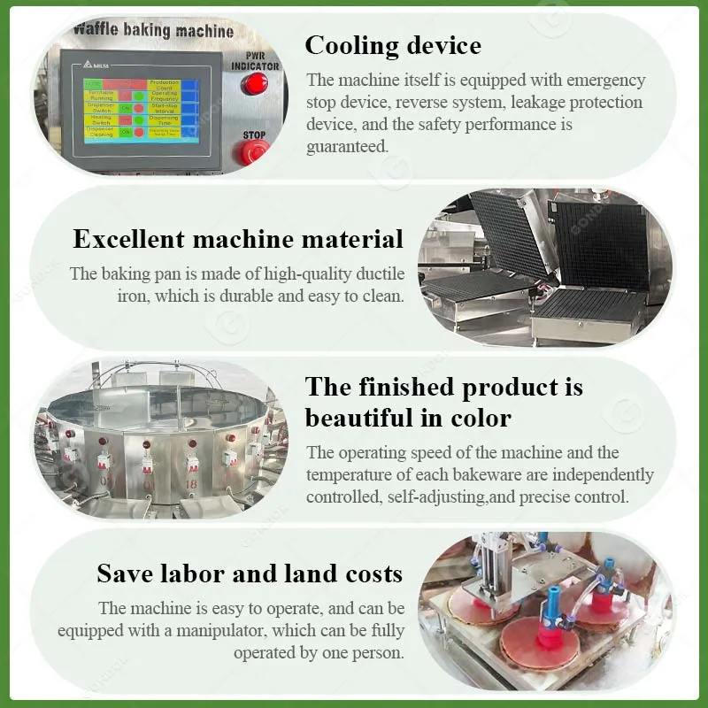 Автоматическая мини-фабрика для производства вафель, формовщик роллов, струпвафелей, яичных рулетов и конусов для мороженого 4