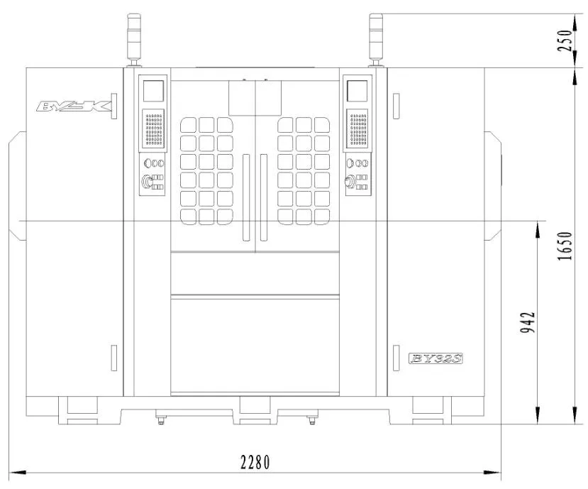 Автоматический By32s 2 осевой станок с ЧПУ типа "Ганг" с функциями токарной обработки, фрезерования и сверления 6