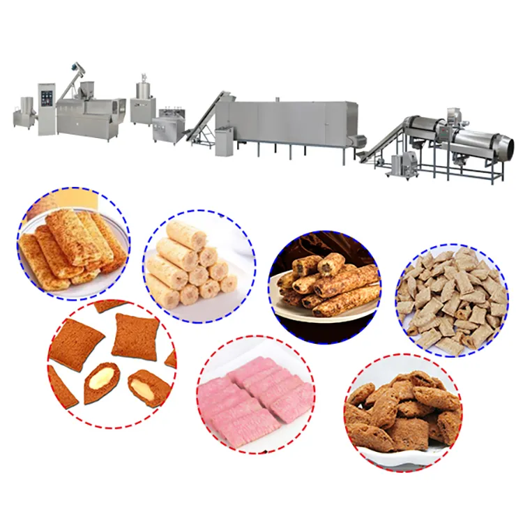 Автоматическая линия по производству закусок из сырных шариков и кукурузных снеков