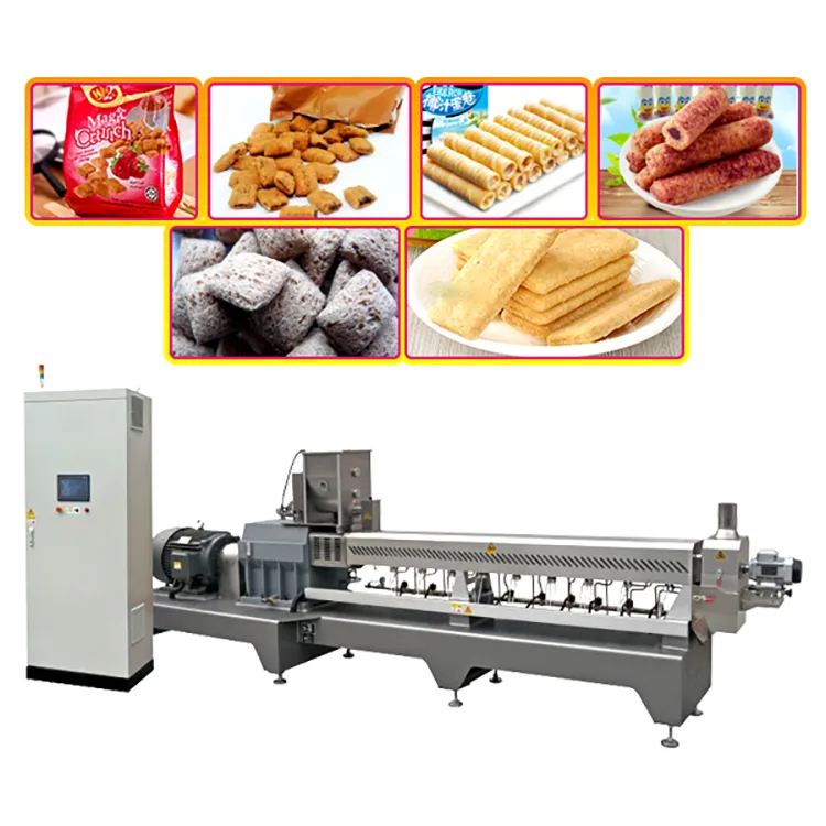 Автоматическая линия по производству закусок из сырных шариков и кукурузных снеков 6