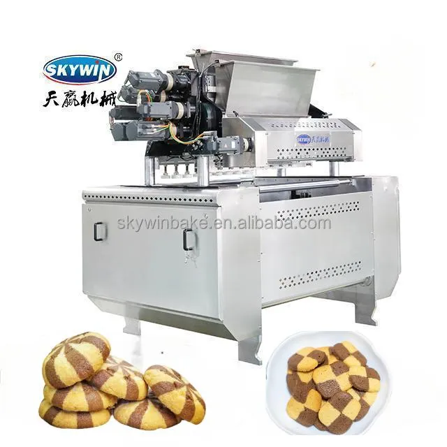 Автоматическая машина для производства печенья с двойной цветной начинкой на основе муки