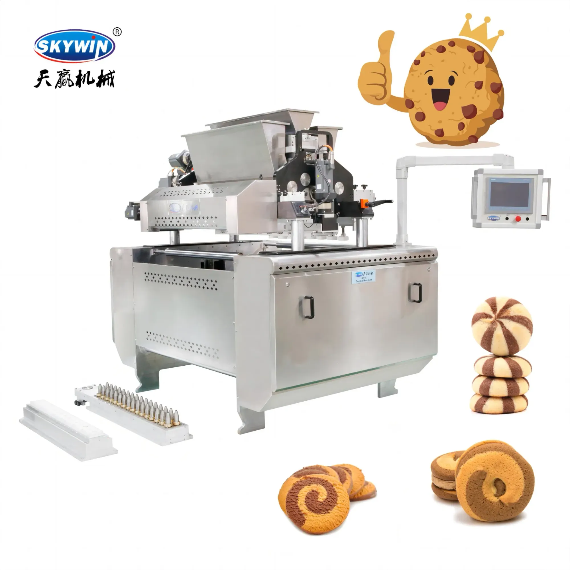 Автоматическая машина для производства печенья с двойной цветной начинкой на основе муки 4