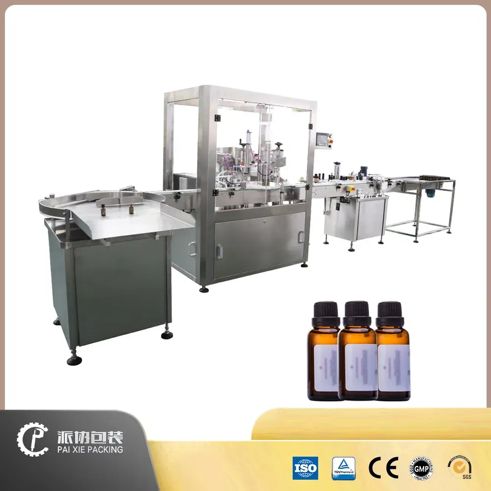 Автоматическая машина для розлива эфирных масел в маленькие бутылки с точной упаковкой