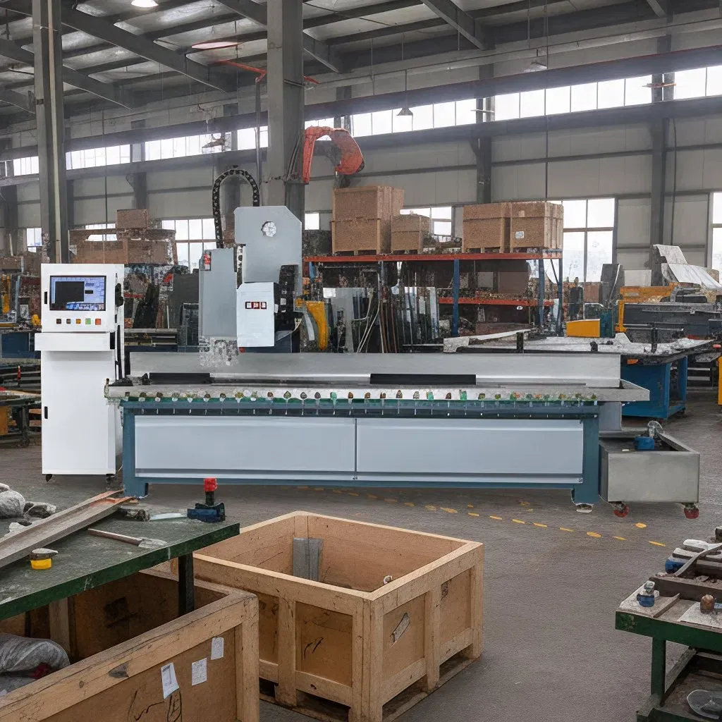 Автоматическая стеклянная сверлильная фрезерная машина 6