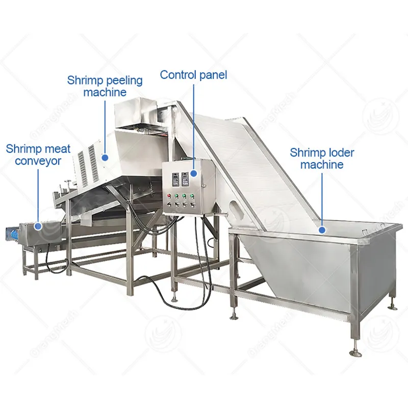 Автоматическая машина для очистки и деваинирования креветок 5