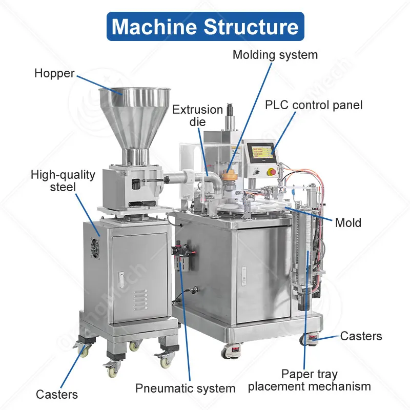 Автоматическая машина для приготовления тарталеток с корочкой, сыра, ананаса и заварного крема 6
