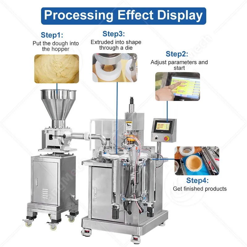 Автоматическая машина для приготовления тарталеток с корочкой, сыра, ананаса и заварного крема 5