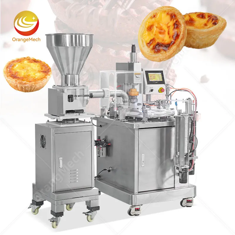 Автоматическая машина для приготовления тарталеток с корочкой, сыра, ананаса и заварного крема