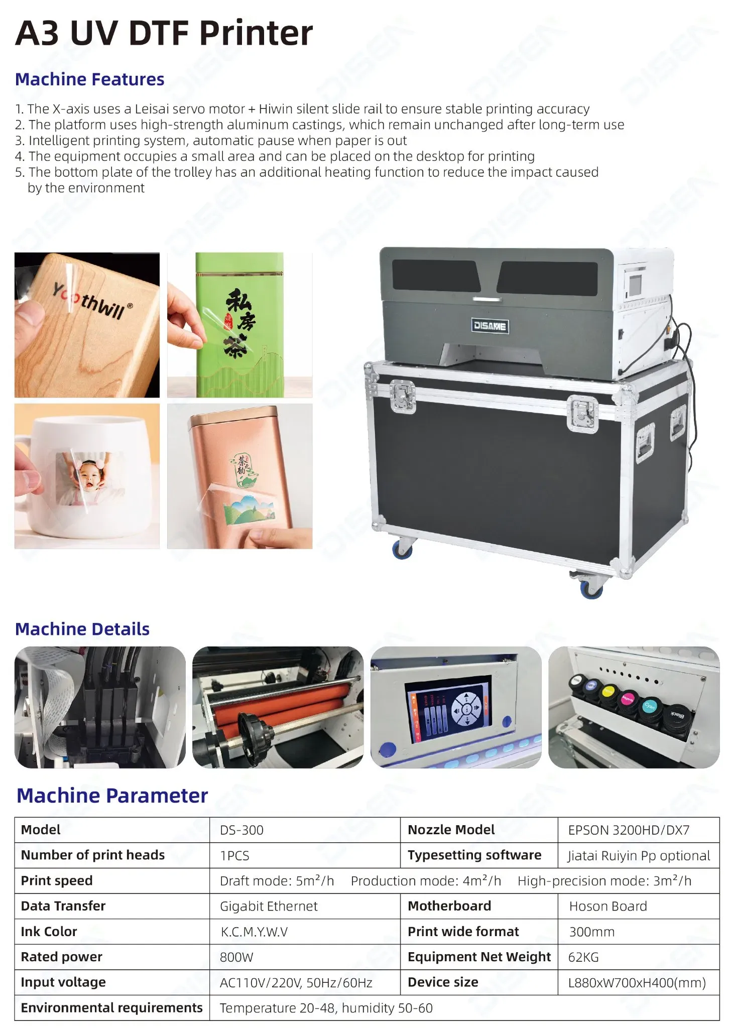 Автоматический рулонный принтер с одной головкой Dx7 30cm A3 3