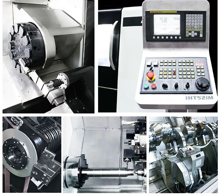 Автоматический наклонный станок с ЧПУ с гантельным загрузчиком и туреткой 4