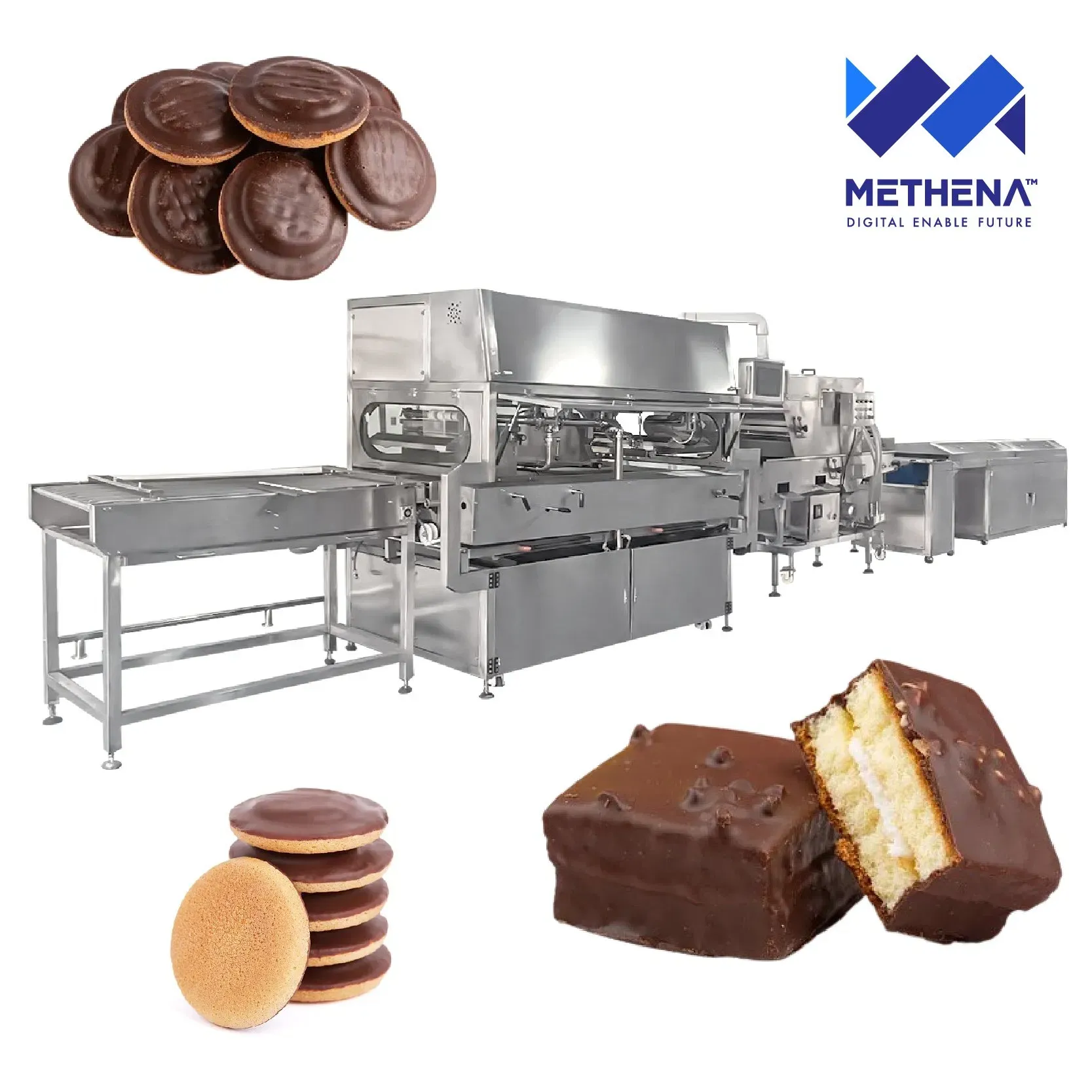 Автоматическая машина для покрытия клубники шоколадом с охлаждающим туннелем