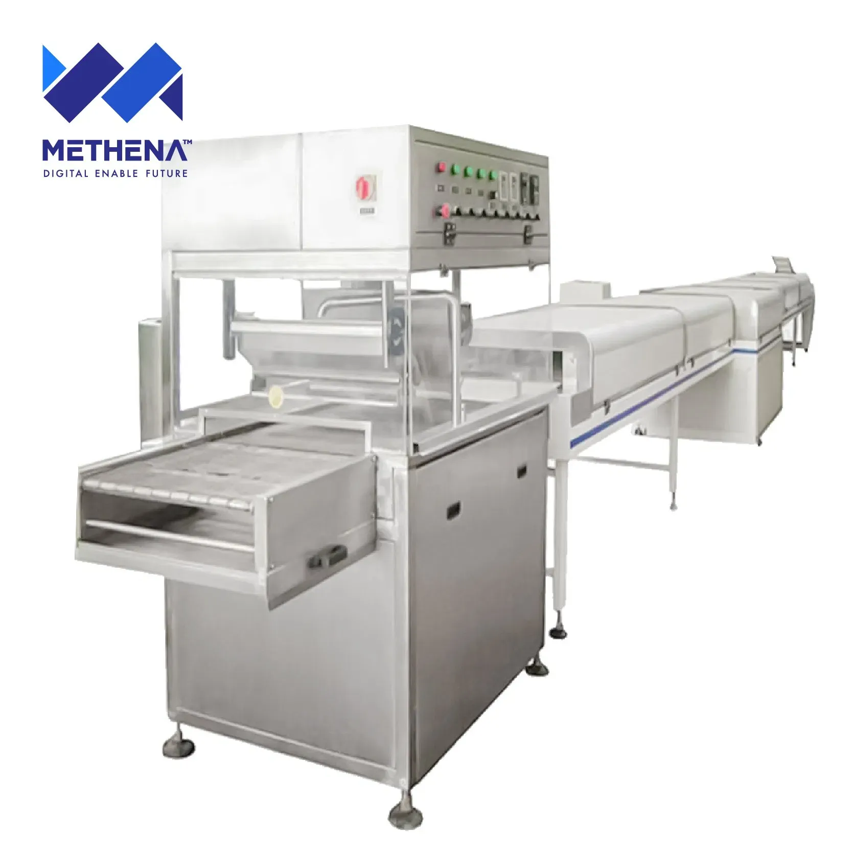 Автоматическая машина для покрытия клубники шоколадом с охлаждающим туннелем 4