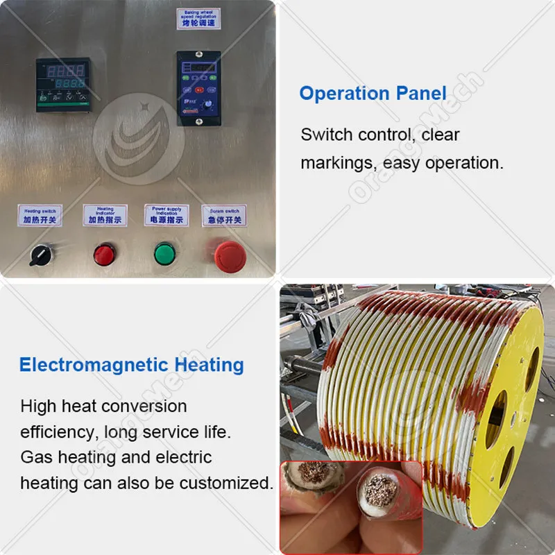 Автоматическая машина для приготовления обертки для весенних рулетов, блинов, полуволоконной кожи, инжеры, эфиопского хлеба 2