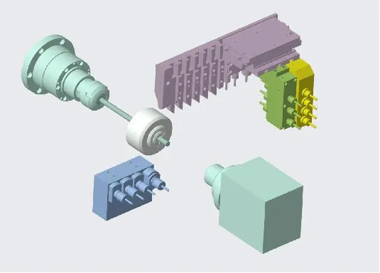 B20 Двухосевой прецизионный 5 швейцарский токарный станок с ЧПУ для обработки металла 4