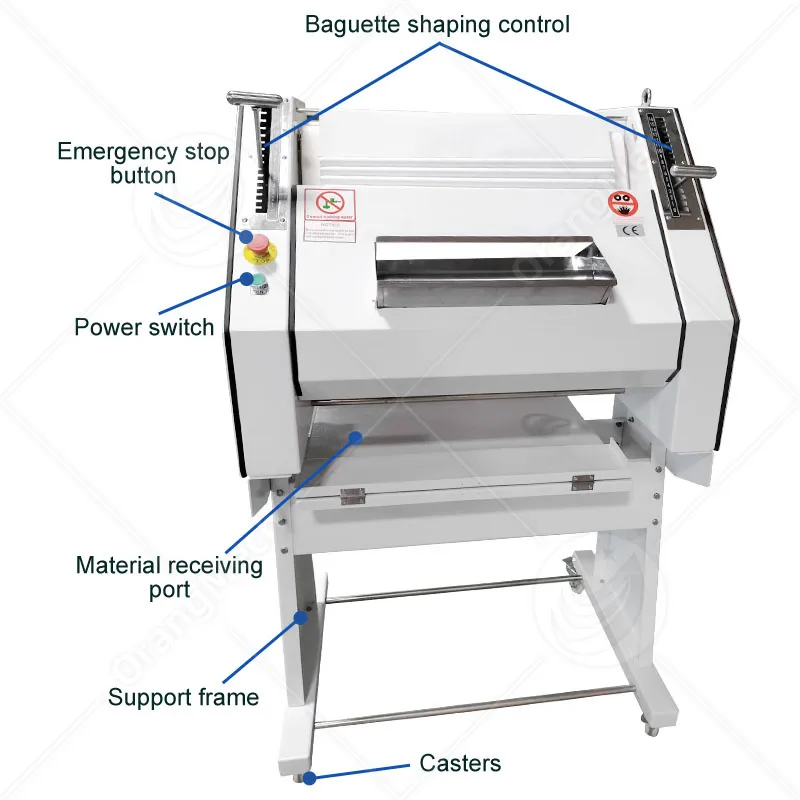 Профессиональная машина для раскатки и формовки теста для булочек и багетов 2