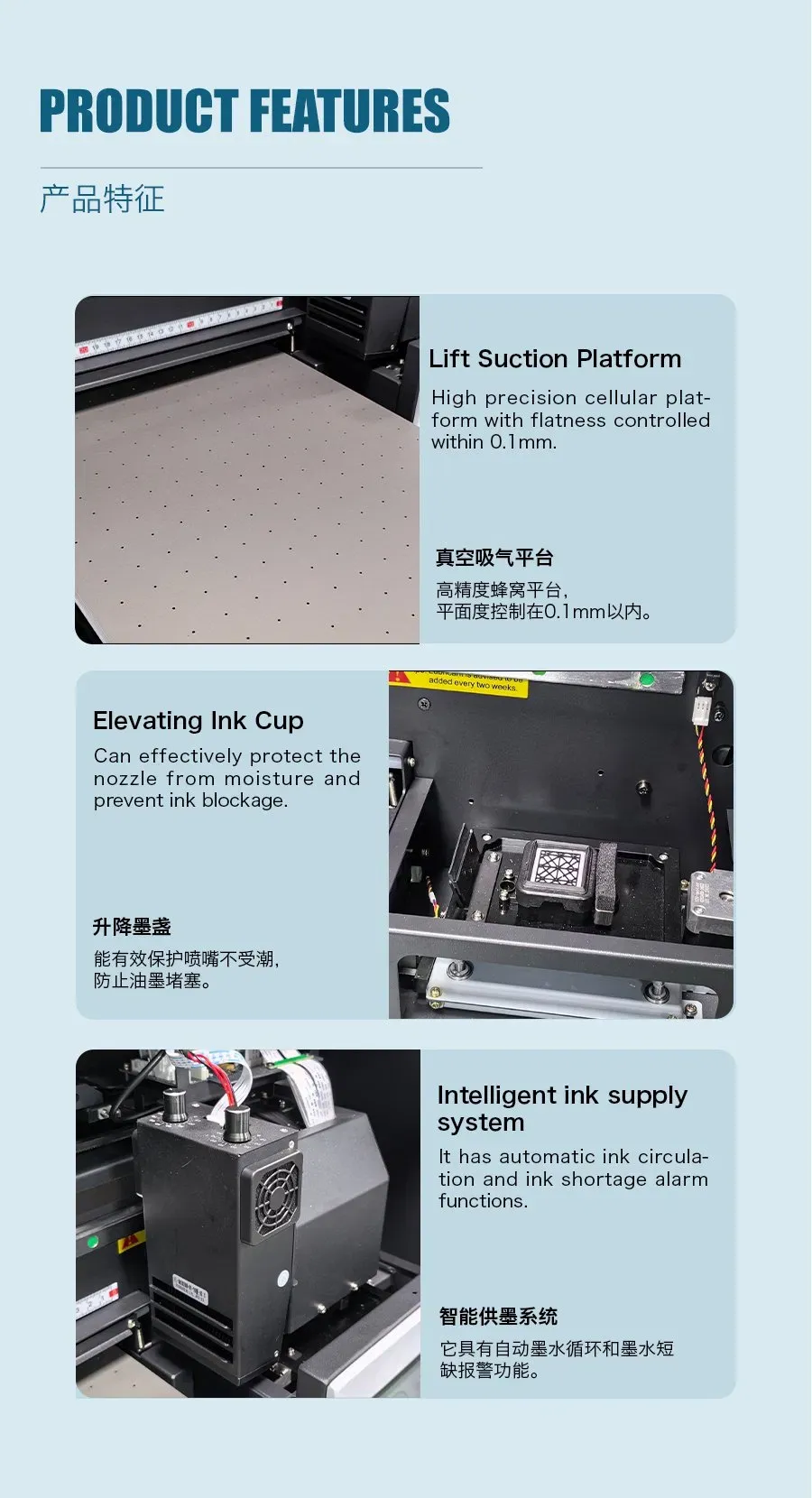 Профессиональный UV-Принтер A3 UV3040 3