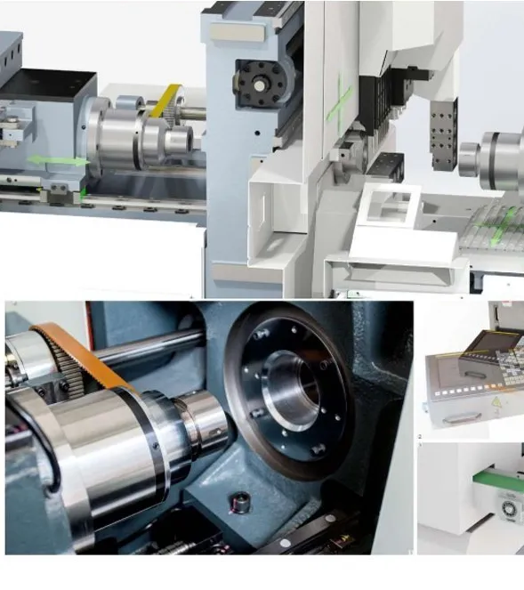 ЧПУ токарный станок CK1107 с автоматической подачей прутка 3