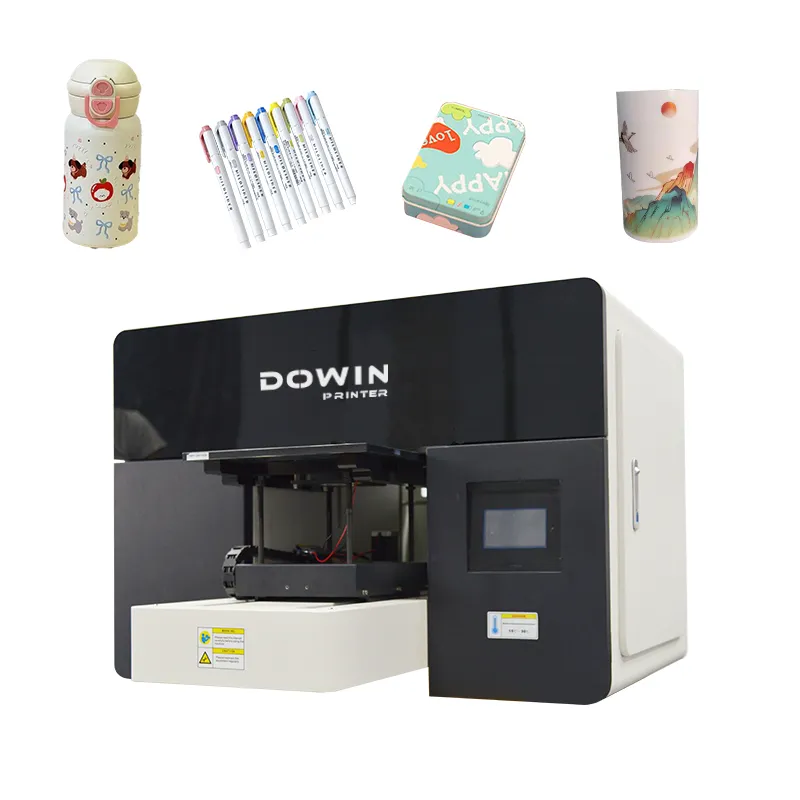 Профессиональный УФ плоский принтер A3 для печати на стекле, дереве, акриле и ПВХ