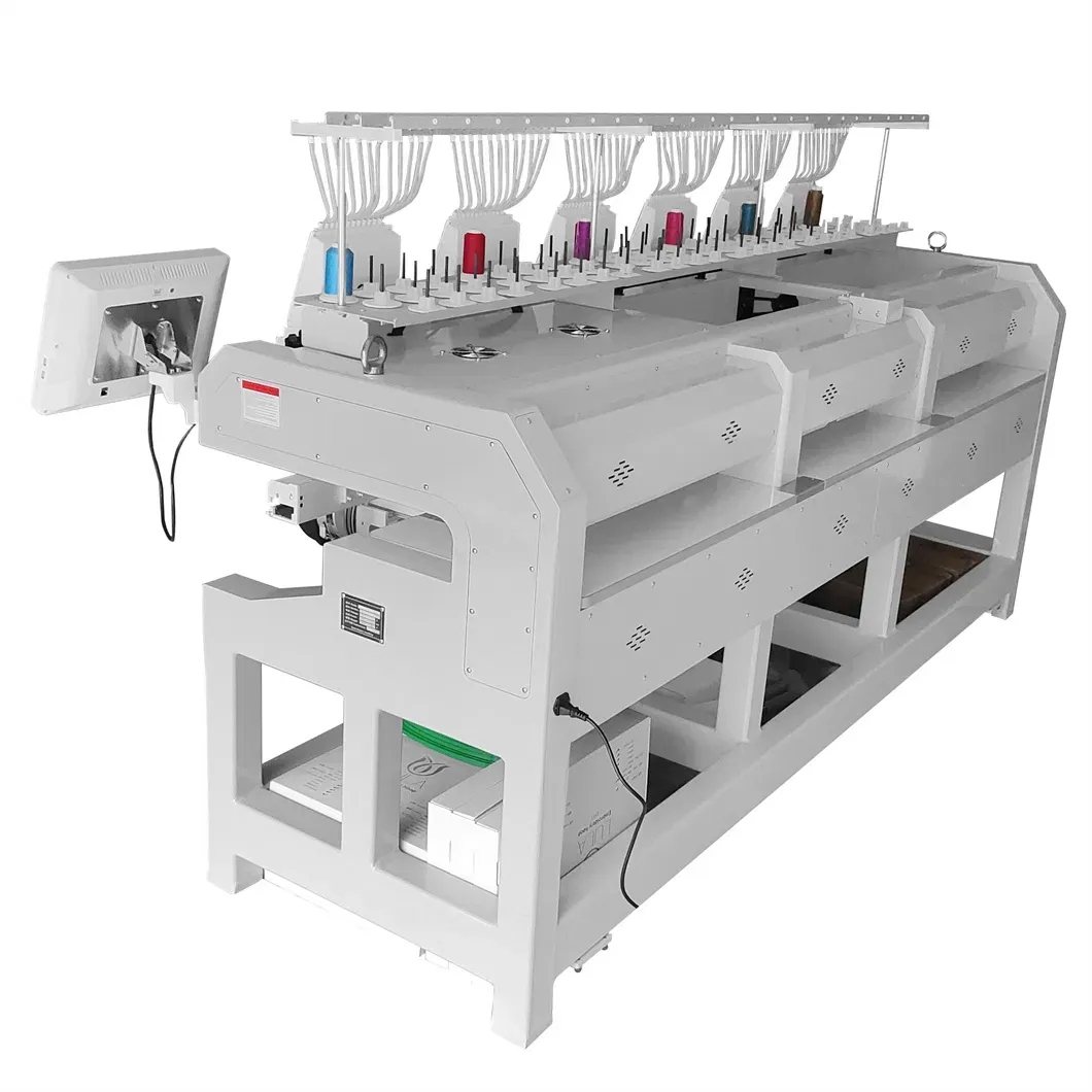 Профессиональная машина для вышивки на футболках 6 головок 4