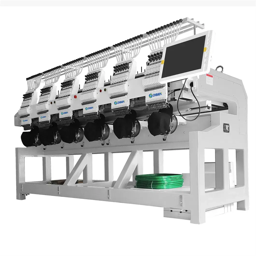 Профессиональная машина для вышивки на футболках 6 головок 3