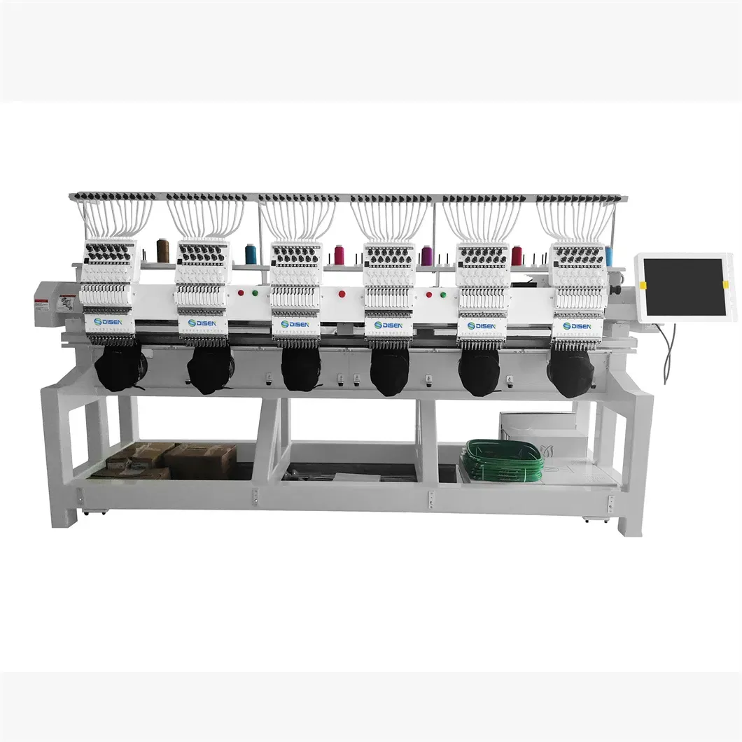 Профессиональная машина для вышивки на футболках 6 головок 6