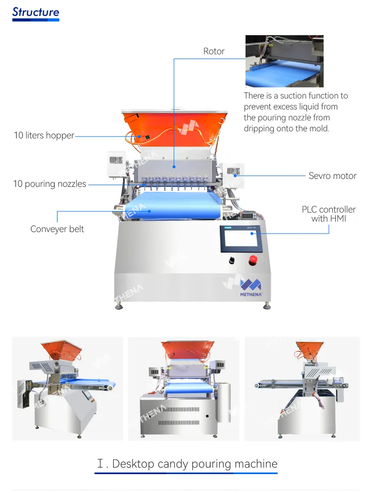 Полуавтоматическая машина для изготовления конфет MTN-CM04 5