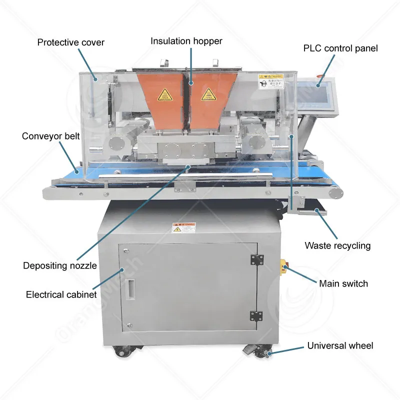 Профессиональная мини-машина для шоколадных чипсов с одним выстрелом 5
