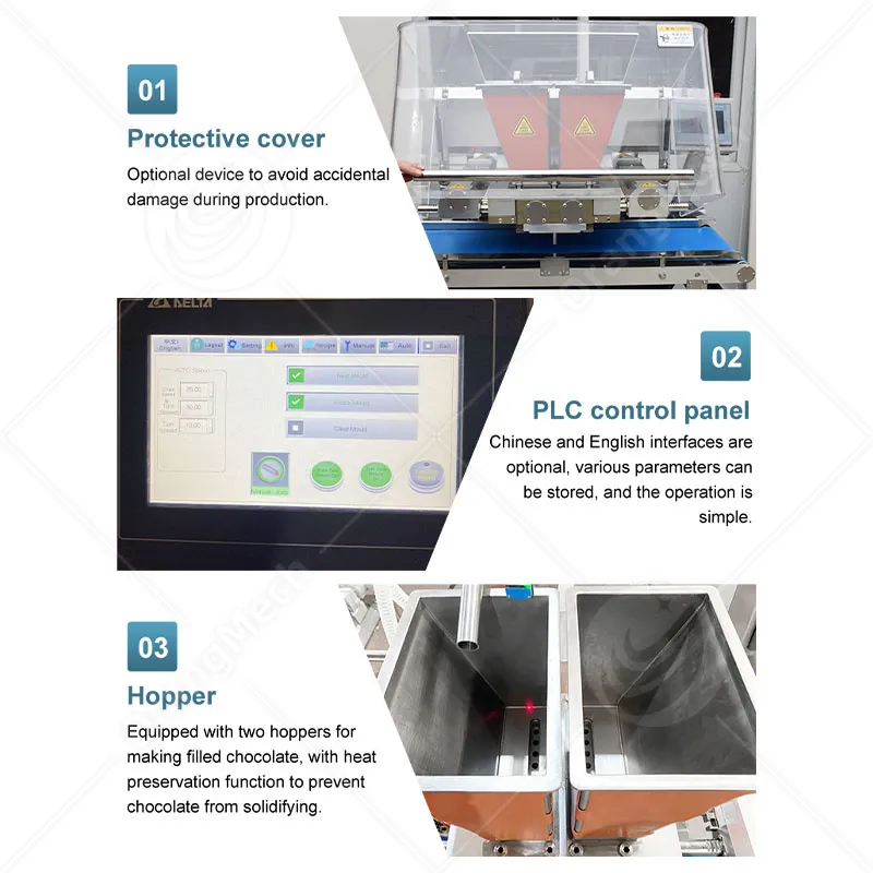 Профессиональная мини-машина для шоколадных чипсов с одним выстрелом 3