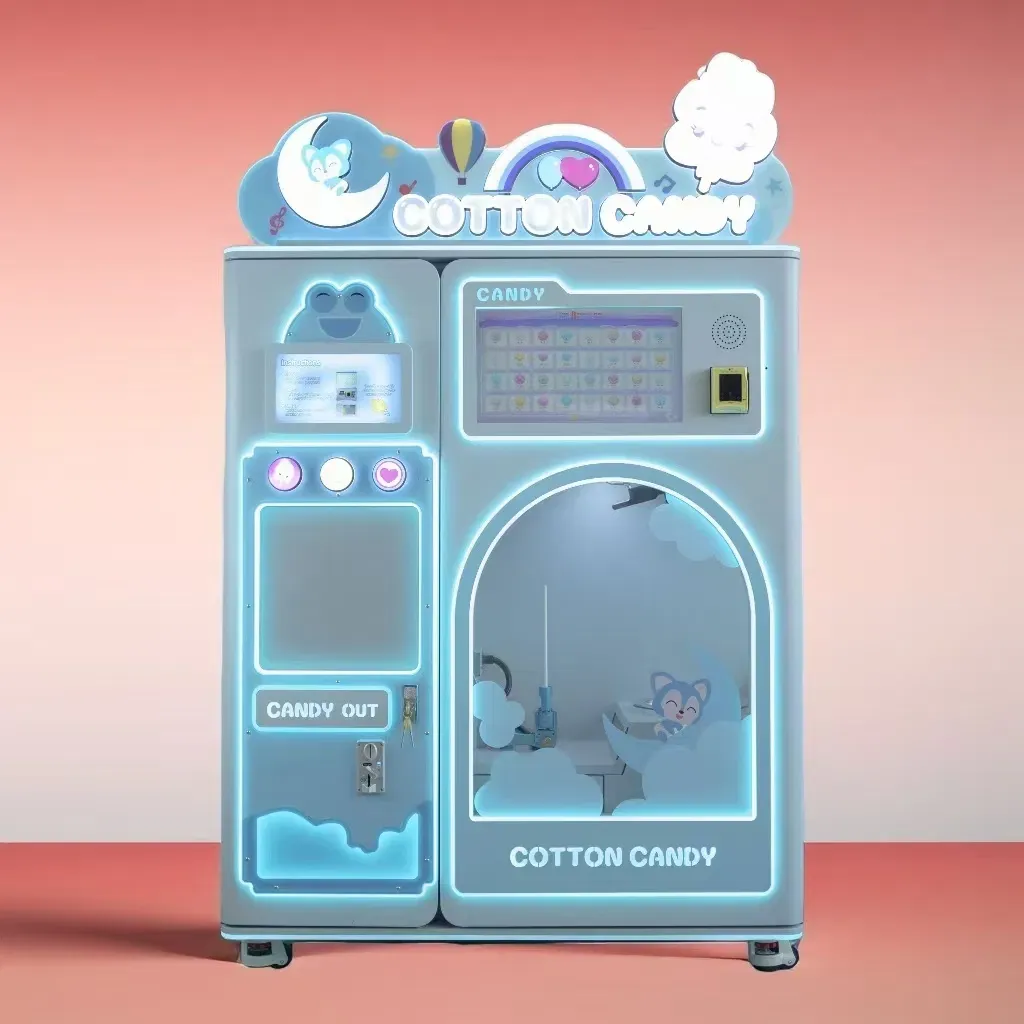 Монетный автомат для детей, коммерческий автомат для сладкой ваты 4