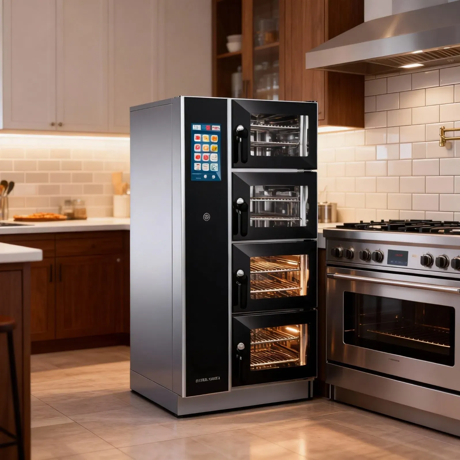 Профессиональная комбинированная паровая печь для выпечки и жарки