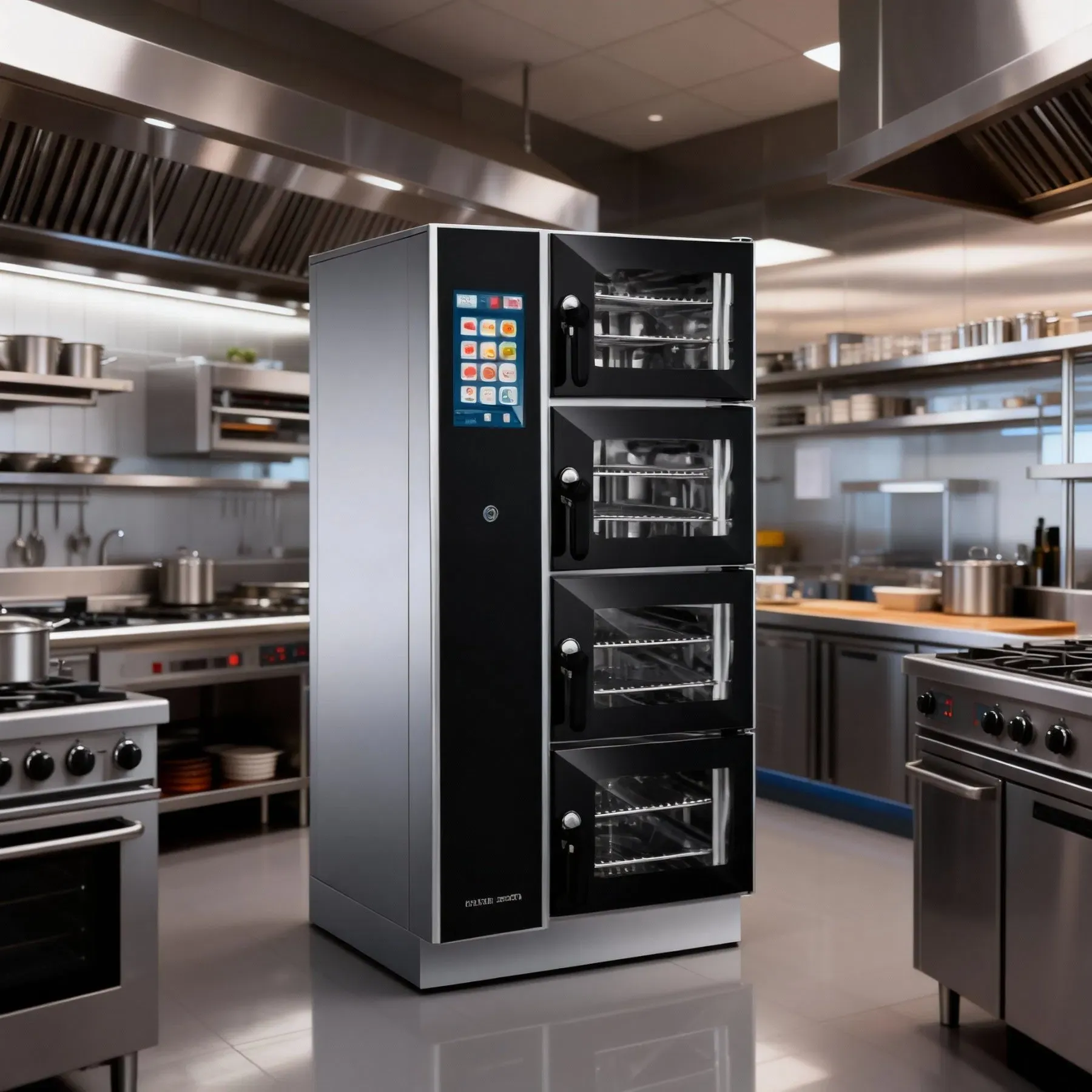 Профессиональная комбинированная паровая печь для выпечки и жарки 6