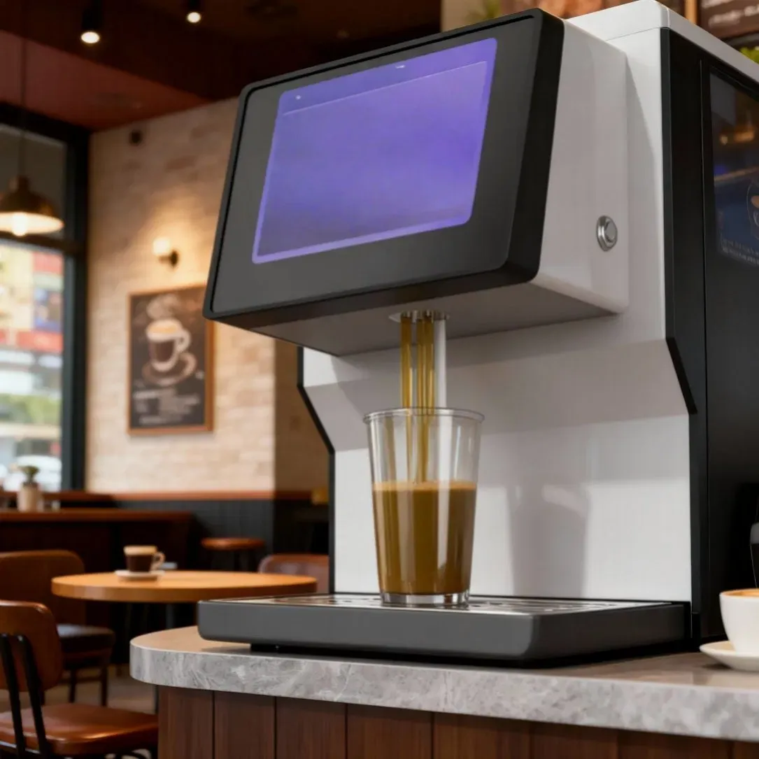 Автоматическая машина для приготовления молочного чая с высоким разрешением дисплея
